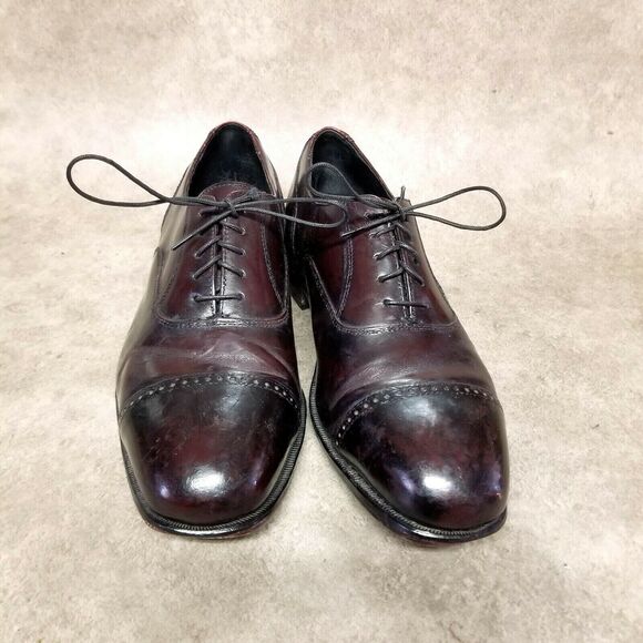 Florsheim Mens Lexington D17067-05 Size 11 D Red Brown Lace Up Cap Toe Oxford Dr main image 4